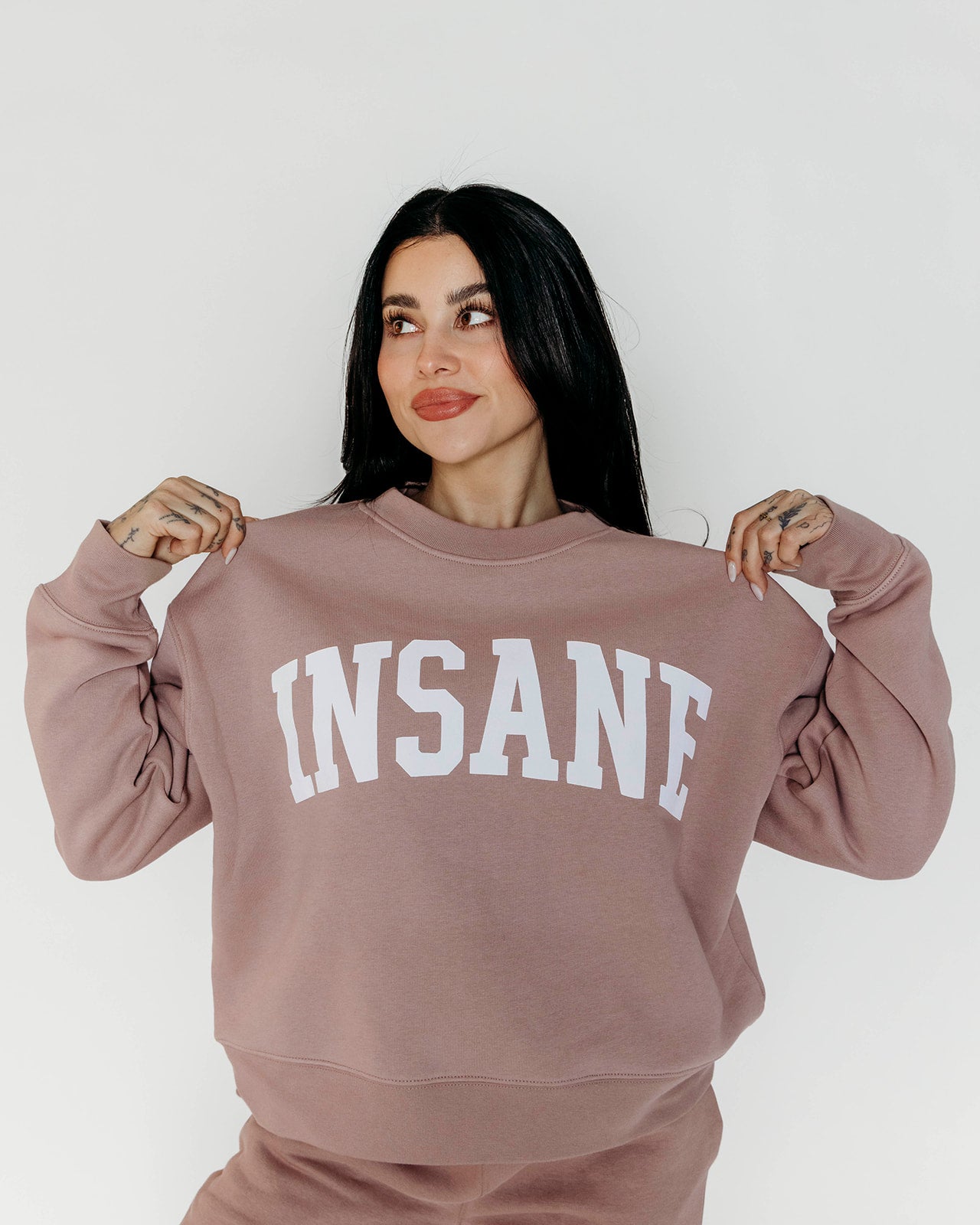 Women's Insane Relaxed Crewneck Hazy Pink (Pre-Order)