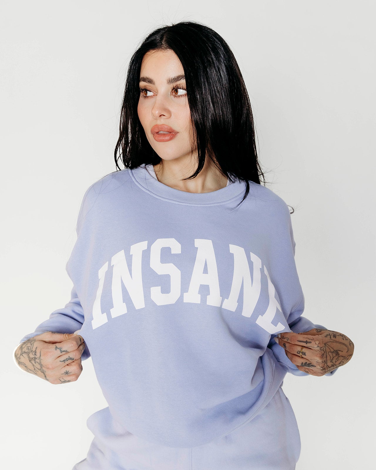 Women's Insane Relaxed Crewneck Powder Blue (Pre-Order)
