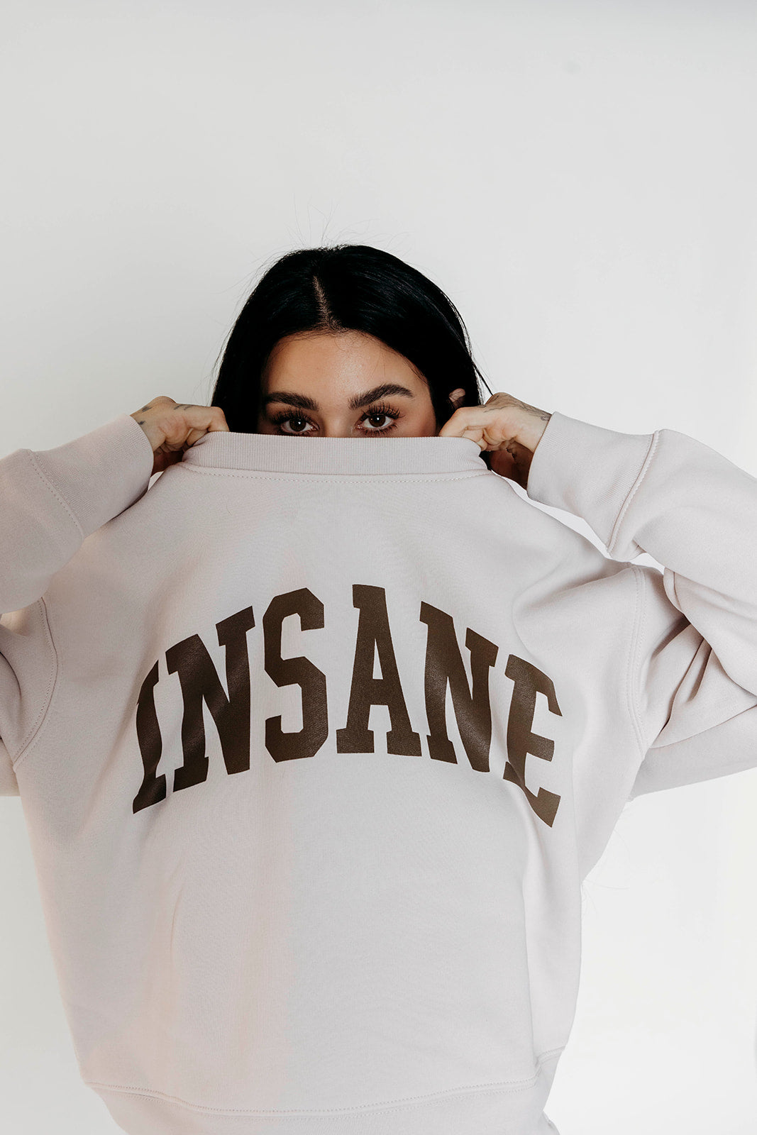 Women's Insane Relaxed Crewneck Bone (Pre-Order)